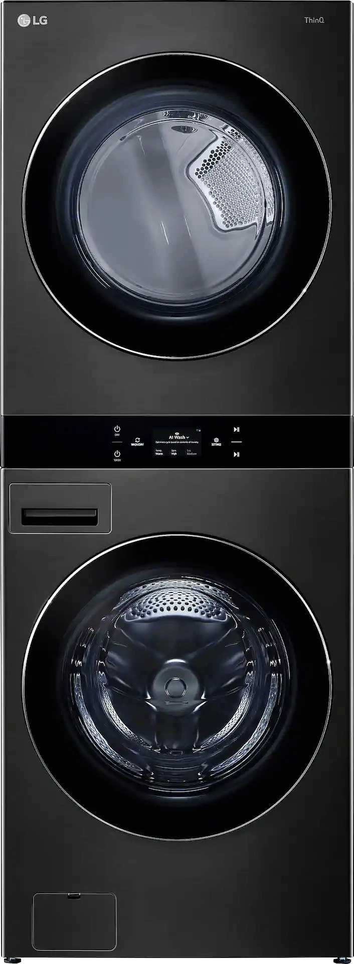 LG WKEX300HBA 5.0 cu. ft. Laundry Center, Black Steel