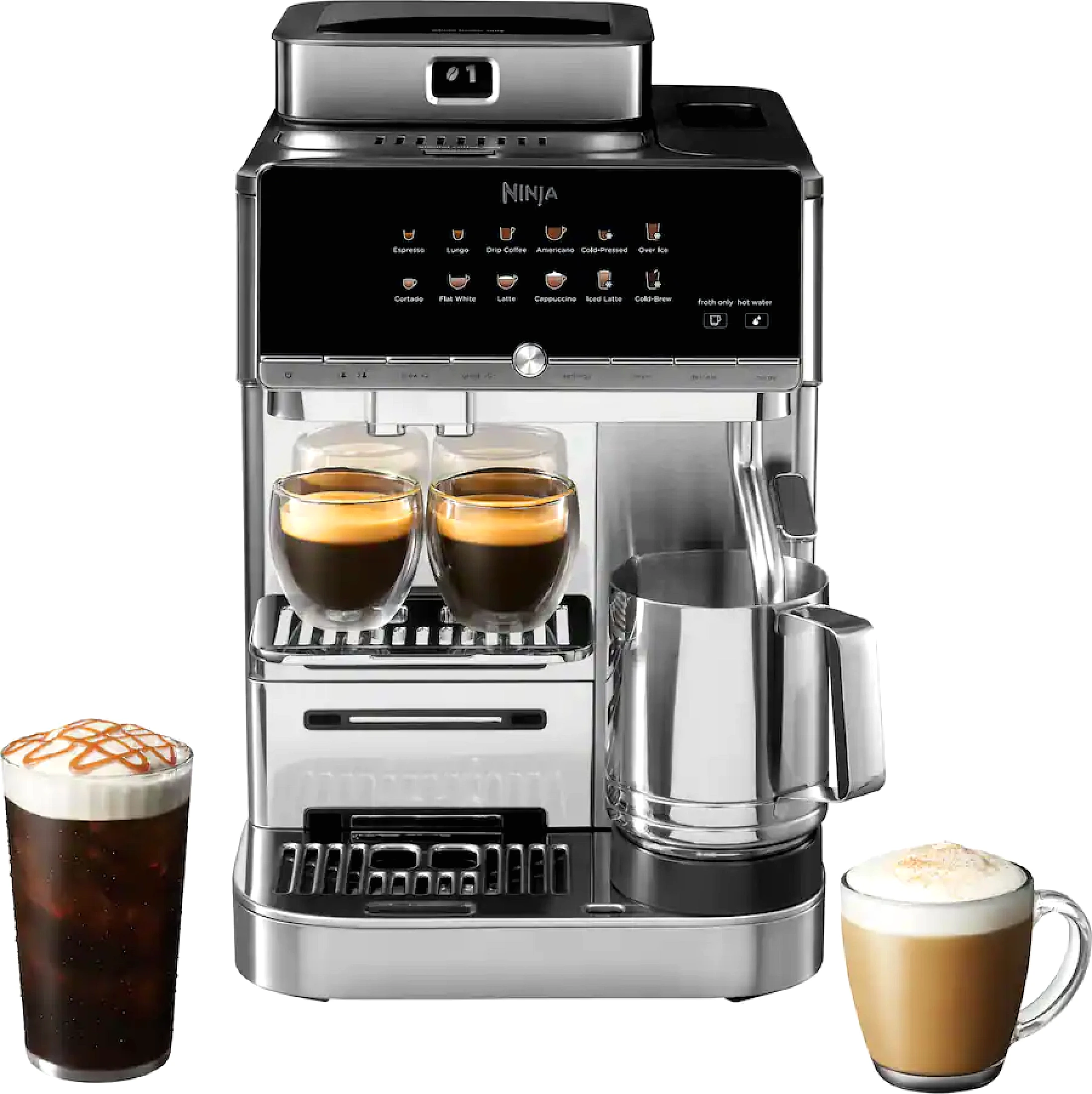 Ninja AE1051 Fully Automatic Espresso Machine, Stainless Steel