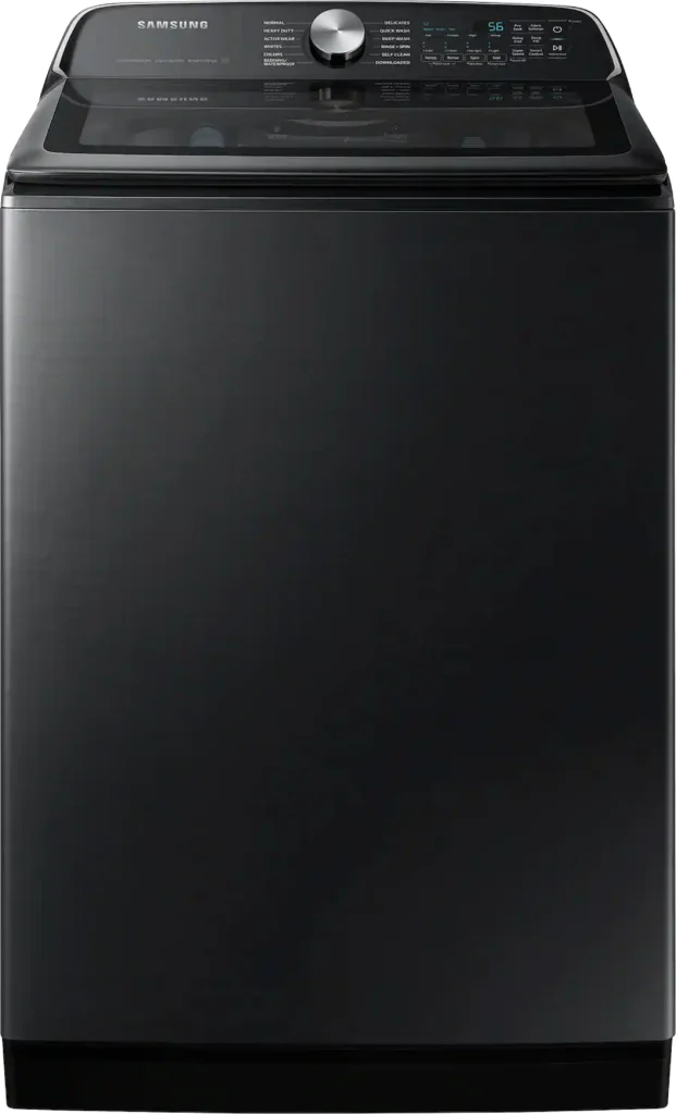 Samsung WA55CG7100AVUS 5.5 cu. ft. Top-Load Washer, Brushed Black