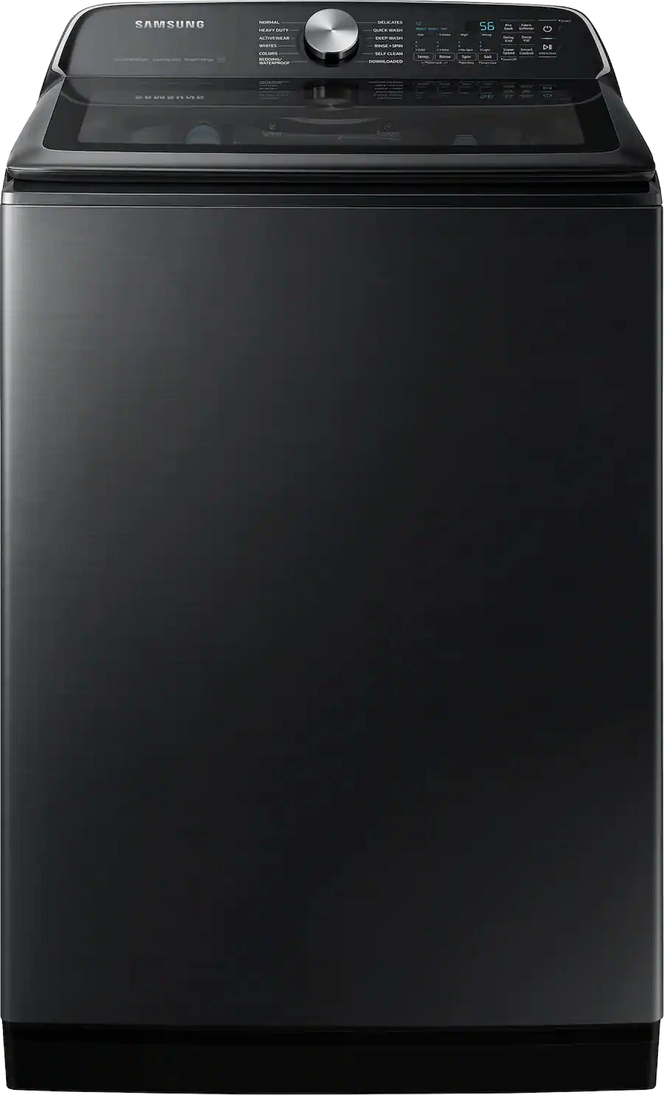 Samsung WA55CG7100AVUS 5.5 cu. ft. Top-Load Washer, Brushed Black